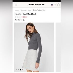 Club Monaco mini skirt